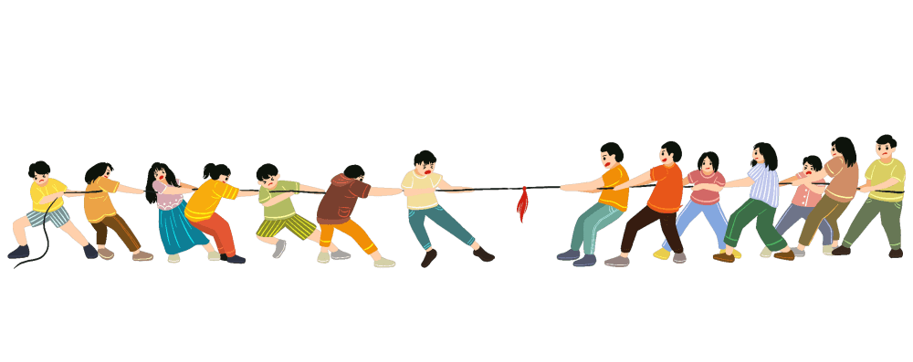 贯彻二十大,昌南勇争先拔河比赛机关党员干部