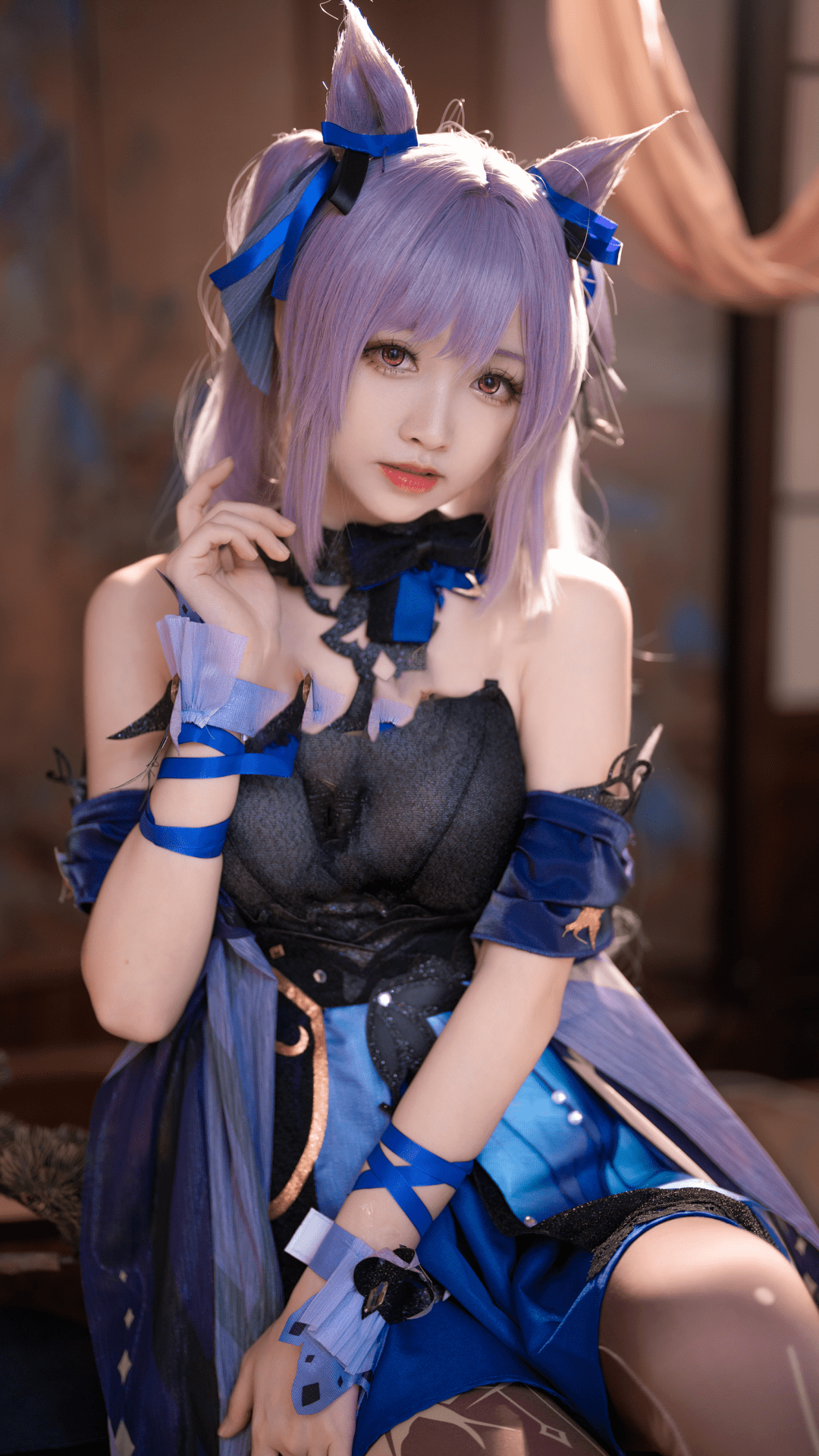 原神-刻晴cosplay正片，这套霓裾翩跹唯美可人_少女_IGame_版权