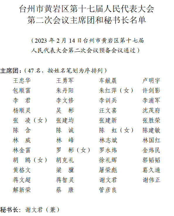 台州市黄岩区第十七届人民代表大会第二次会议议程_审查_报告_国民经济