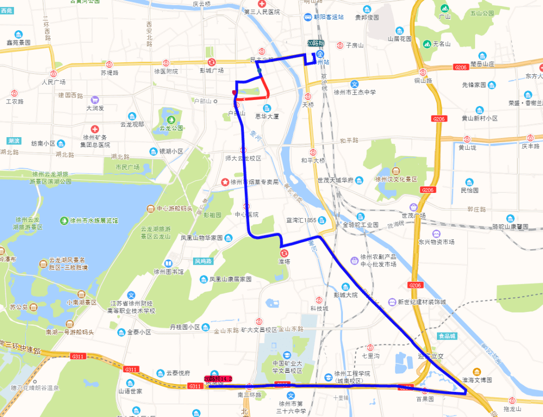徐州12路公交车路线图片