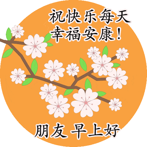 最新早上好动态表情包图片,春暖花开,心情美丽!