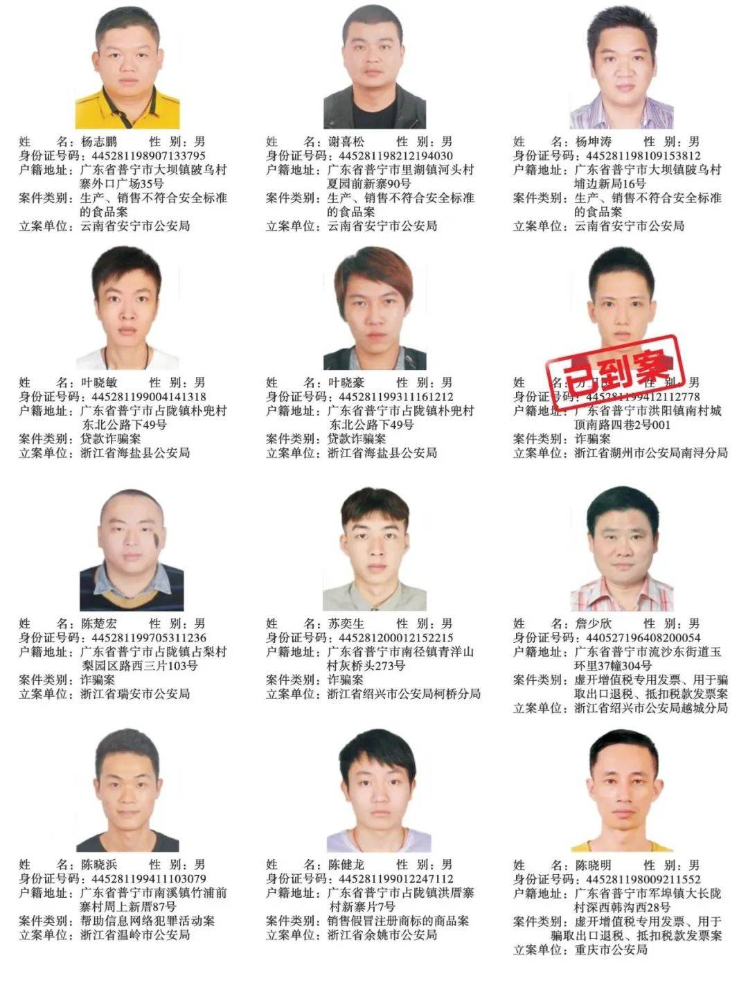 决定对普宁市户籍逃犯和普宁市公安机关立案在逃人员予以公开悬赏通缉