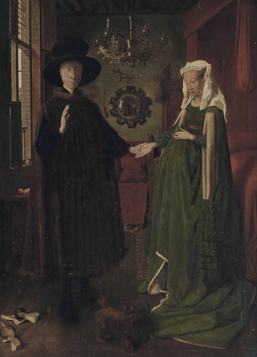 其中有许多经典之作,比如凡·艾克(van eyck 的《阿尔诺芬尼夫妇像