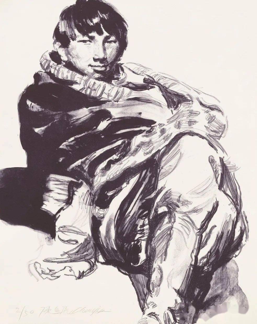 著名油画家,陈逸飞素描速写_上海市_文化_美术