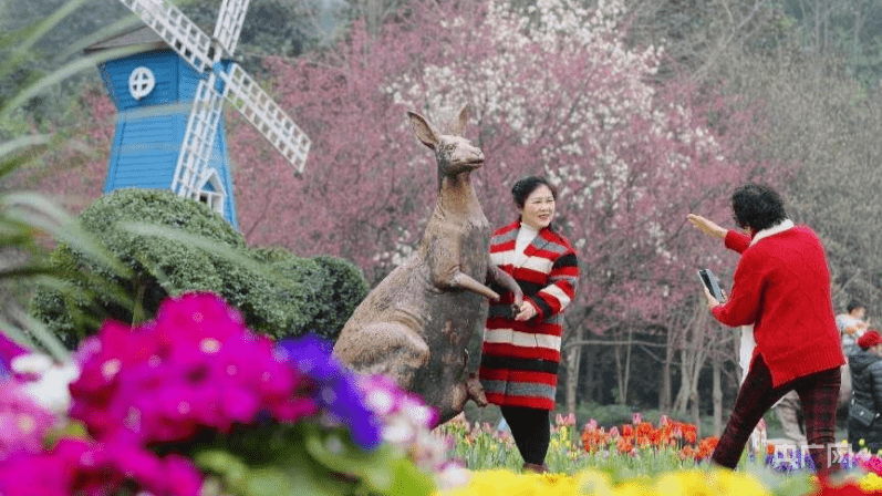 【春日里的中国】重庆动物园开启“春花”美拍形式