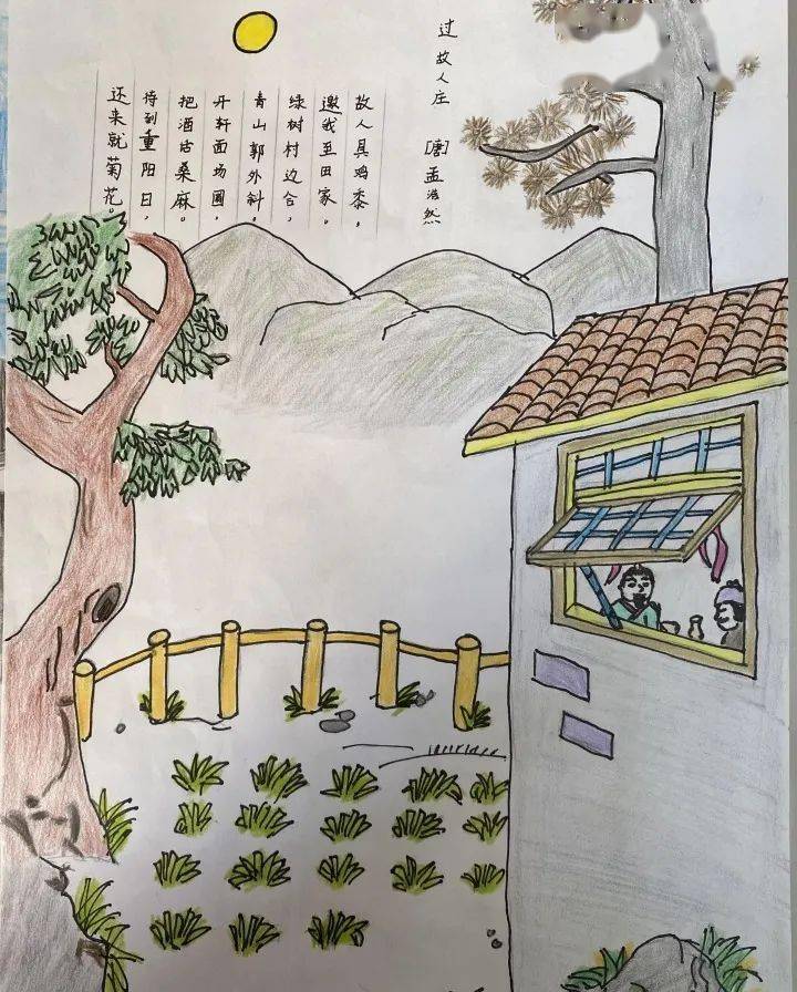 春日偶成古诗配一幅画图片