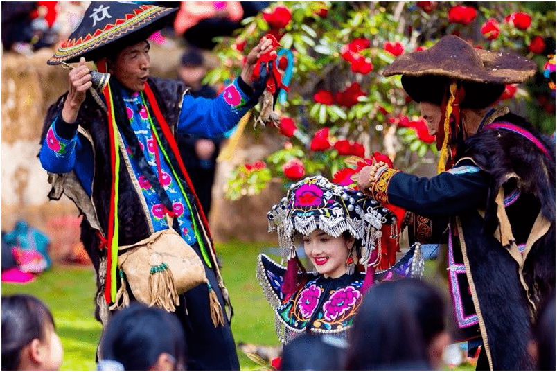 四海宾朋共聚昙华彝族插花节 以山花之名谱浪漫赞歌_文化_彝家_楚雄