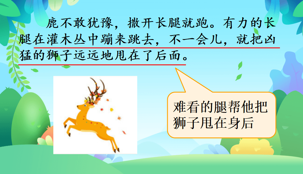 鹿角和鹿腿课文插图图片