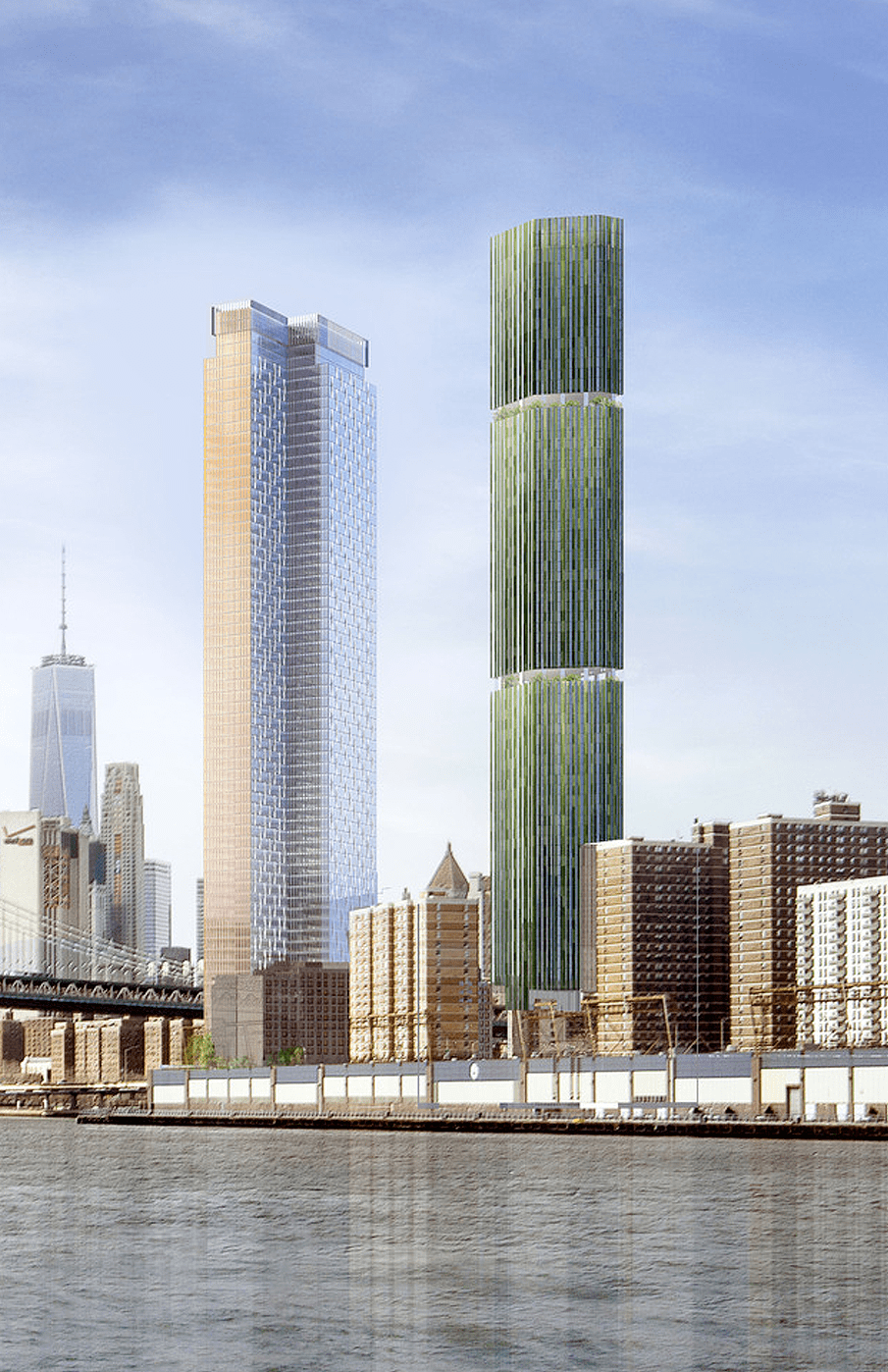 jds公司合作完成的曼哈顿下东区全新超高层,设计师将建筑整体分为三段