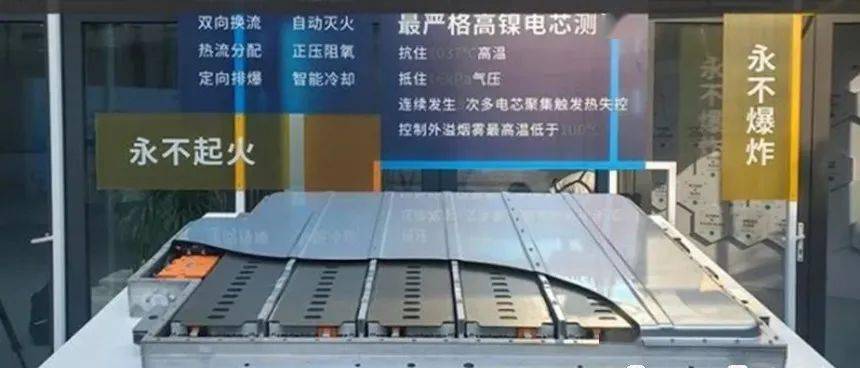 圖 長城汽車展示的大禹電池整包大禹電池採用高鎳811三元材料,熱失控