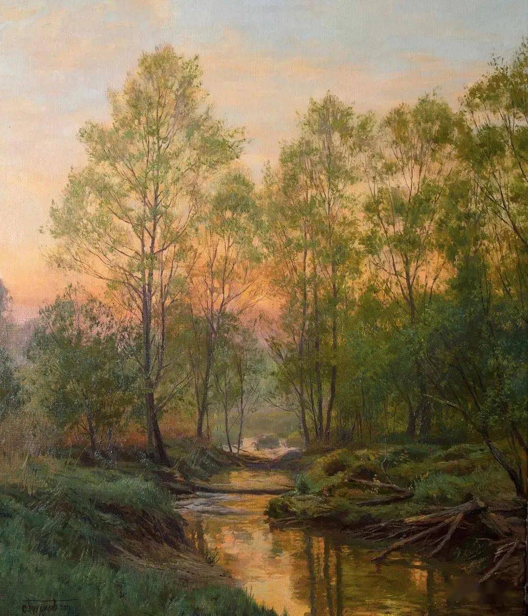 【写生啦】他的作品唯美梦幻_俄罗斯_油画_详情