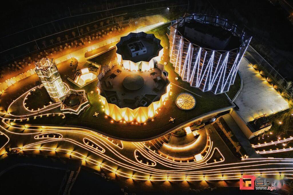 自贡市展览中心亮灯_建设_附属_设施