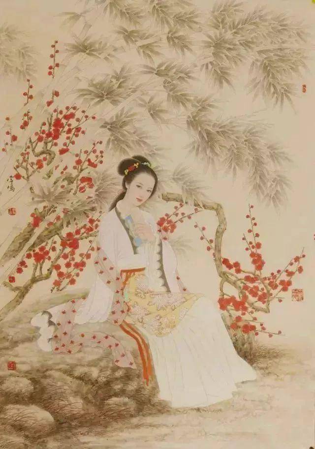 李师师国画图片