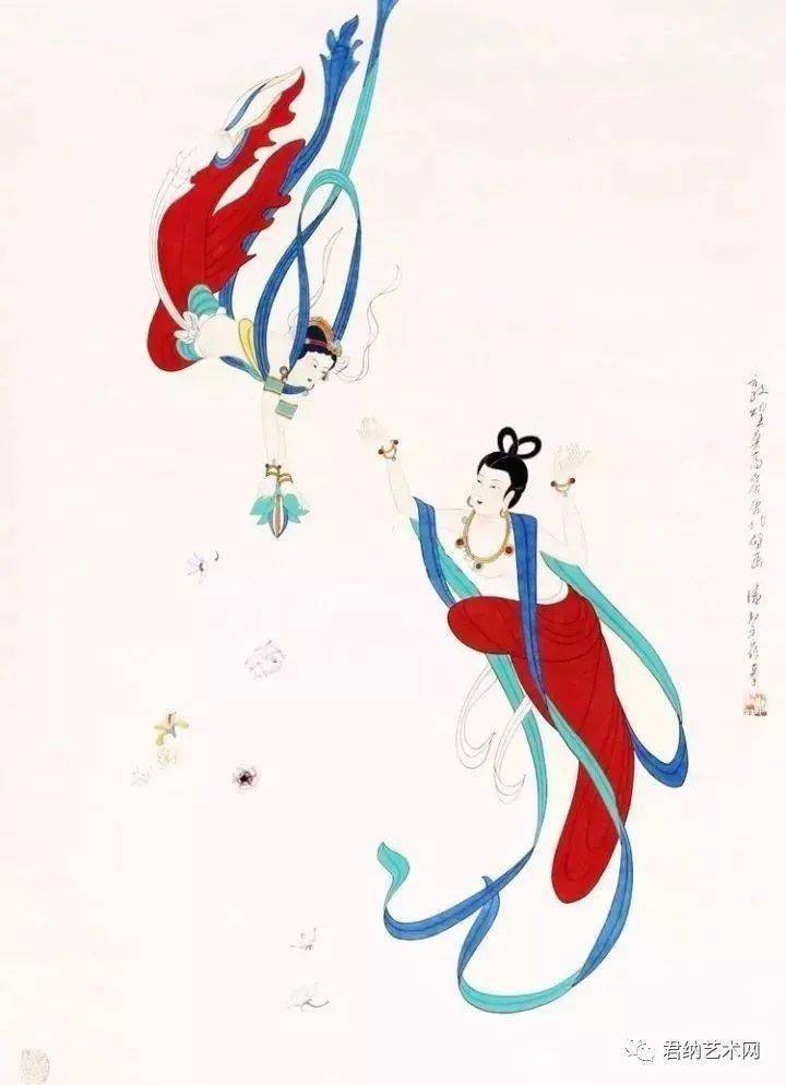 两大名家画“飞天”_搜狐网