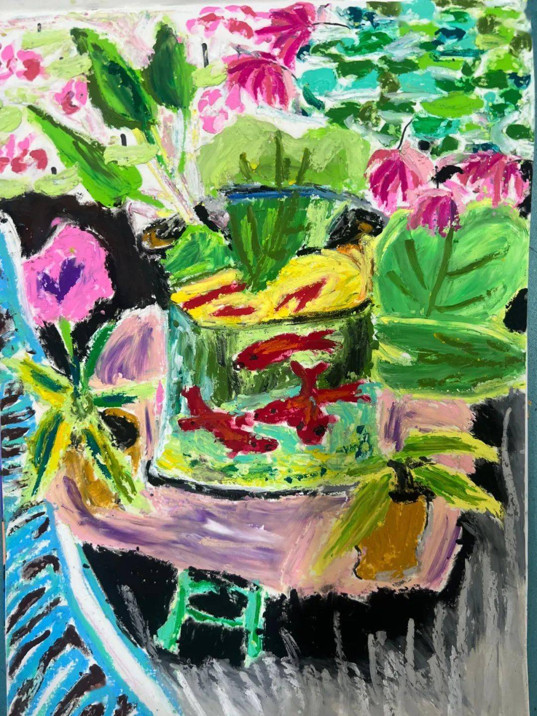 【邑学61画童】杨雅楠 俞悦_马蒂斯_作品_金鱼