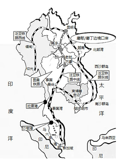 穿过世界最大热带雨林b. 沿线地形多高原,山地c. 中国段的地质条件稳