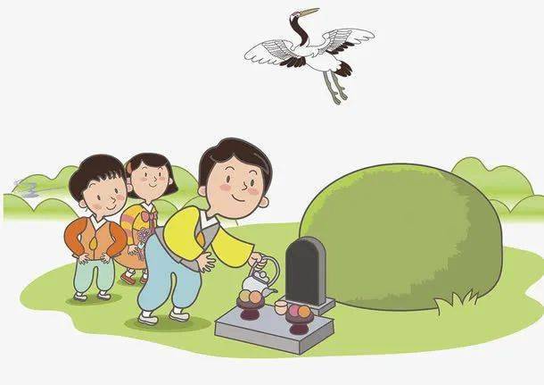 将食物供祭在墓前,再将纸钱焚化,为坟墓培新土,折嫩绿的新枝插在坟上