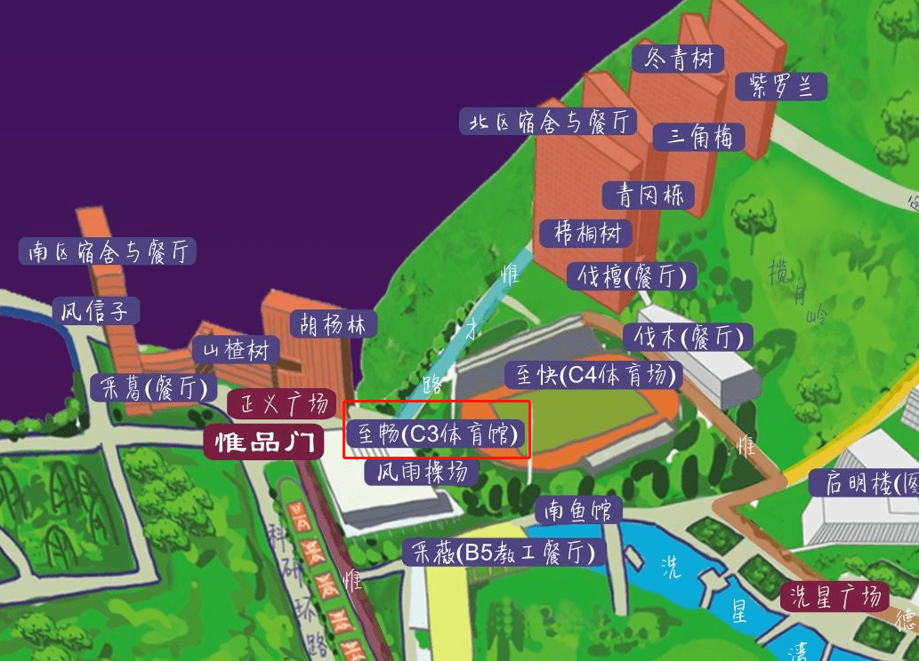 深圳大学丽湖校区地图图片