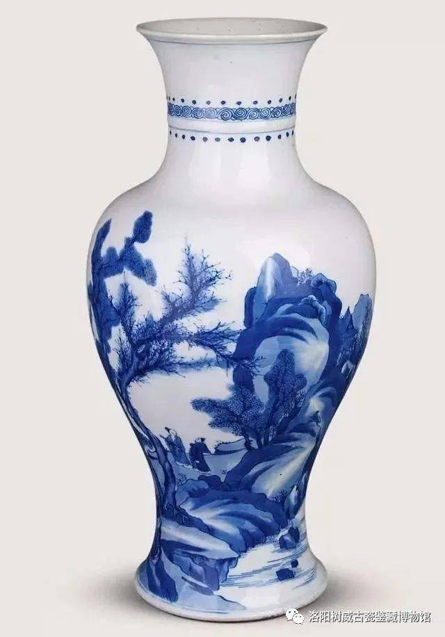 中国古玩　康熙年製 人物　風景　青花　染付　花入　中国美術 清代 明代 清朝期 中国古玩 康熙年製 人物 風景 青花 染付 花入 中国美術 清代 明代 清朝