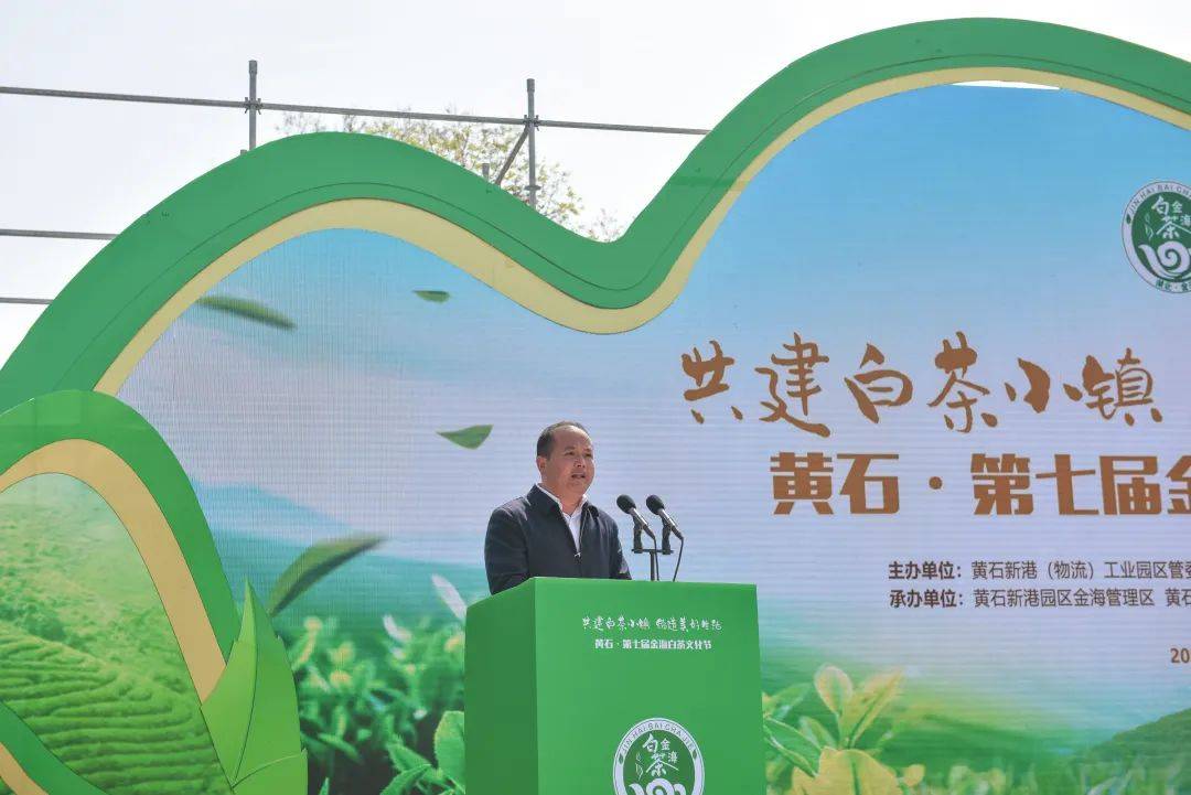 黄石市人民政府副市长李文波在金海管理区白茶小镇文化广场举行黄石