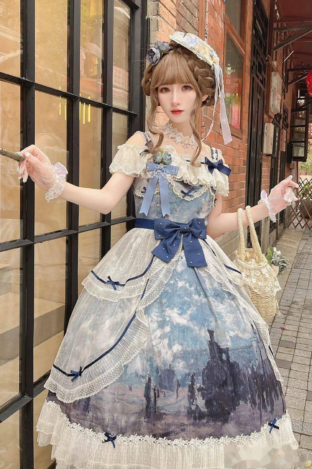 油画柄lolita | 以裙子为画布,诠释古典之美_by_状态_少女