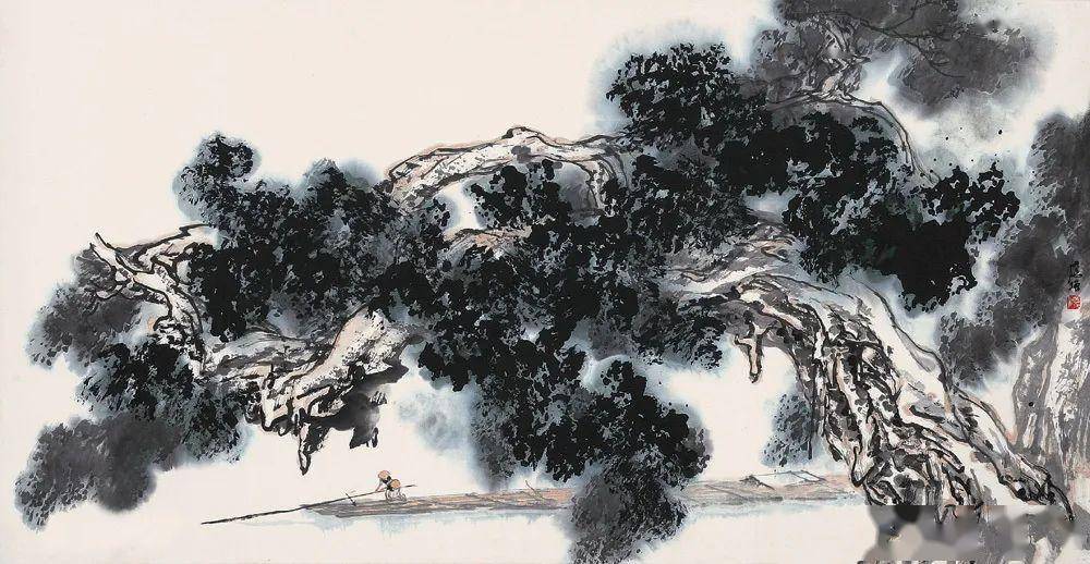根深叶茂写榕魂——杜应强的水墨画_榕树_版画_画面