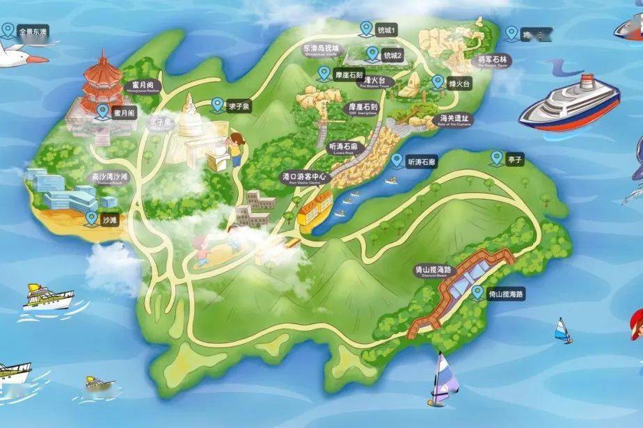 地图,熟悉东澳岛地形②定向寻宝挑战③pdr野外项目行程计划书④海上