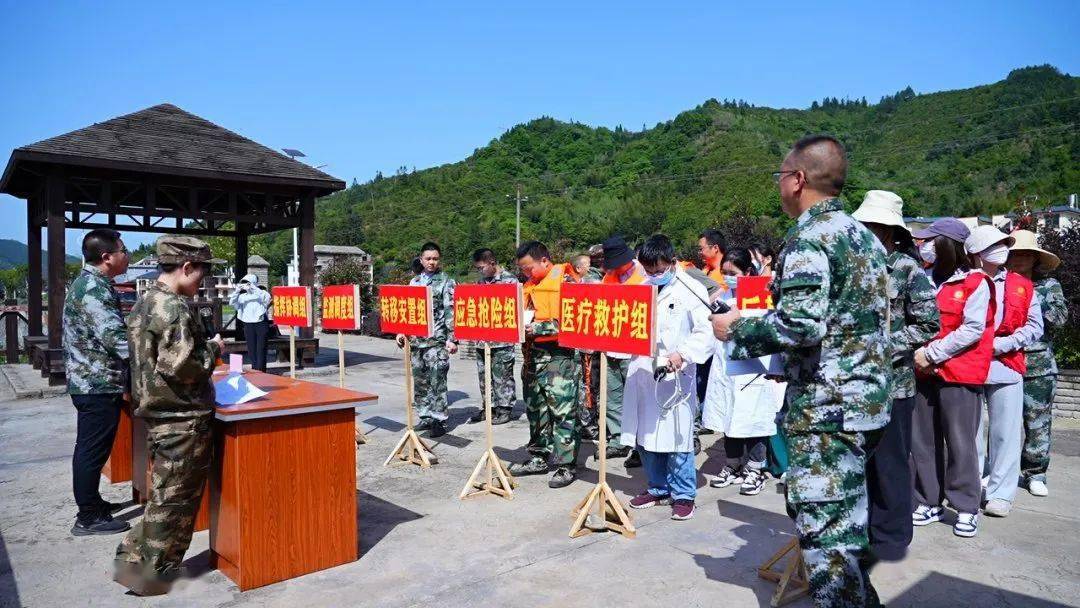 我县各乡镇开展汛期山洪地质灾害防御应急演练_群众_关田镇_驻村