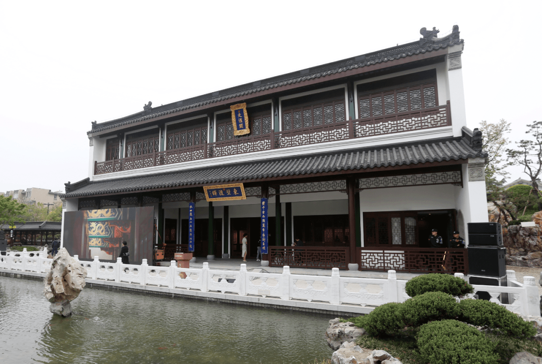 扬州文汇阁复建完成并对外开放_文化_护城河_市政府