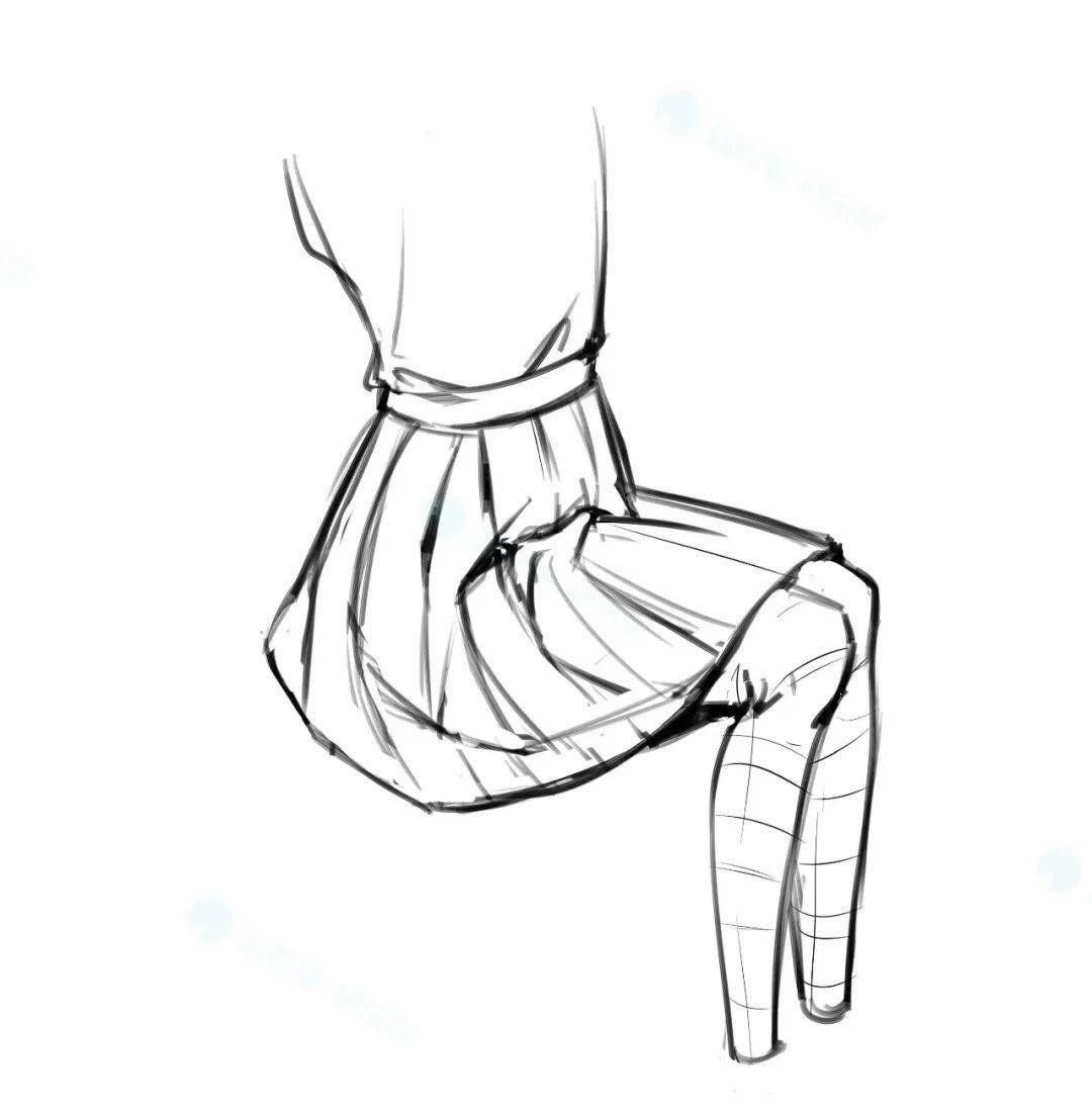 【图文教程】jk控必看!百褶裙怎么画