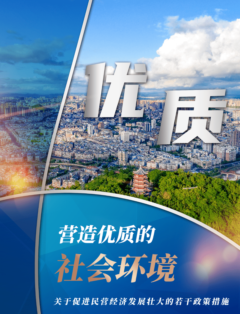 如何促进民营经济发展壮大?一组海报带你看——_南充市_通知_营商