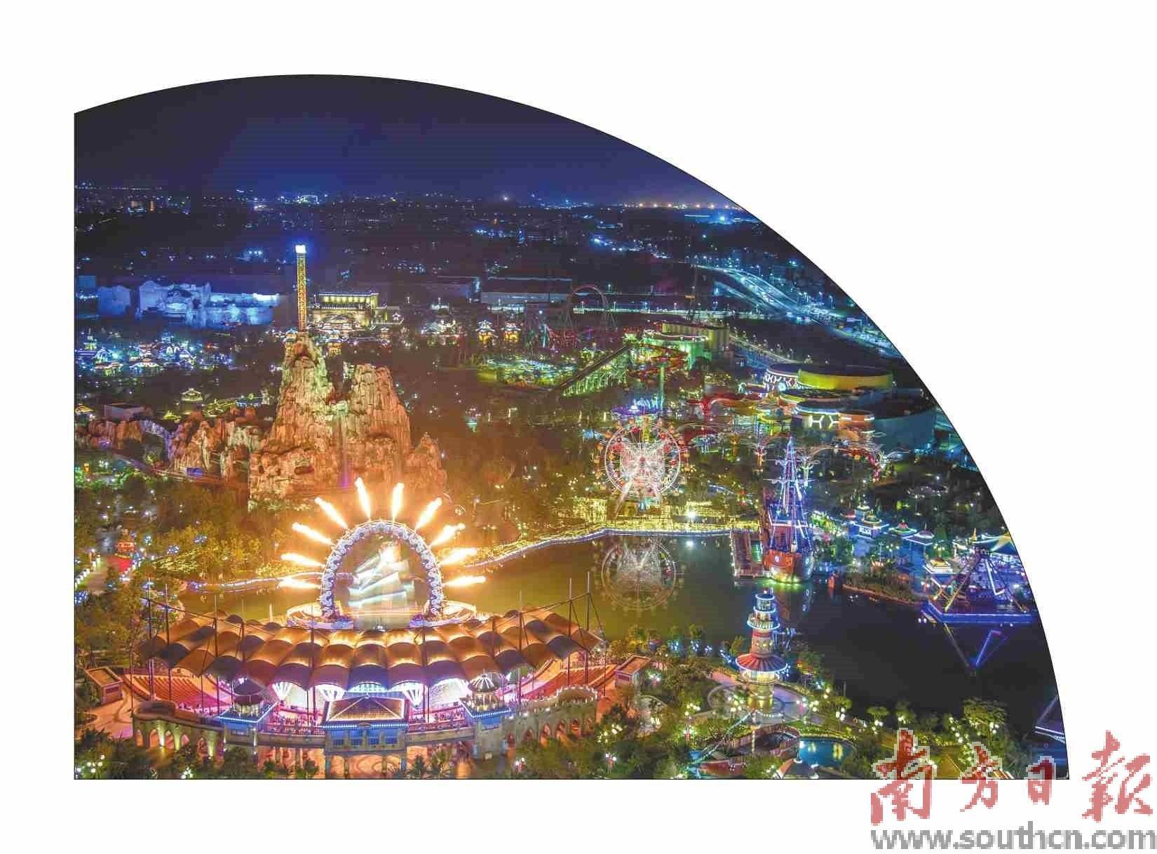 ▽广州融创乐园烟花秀.