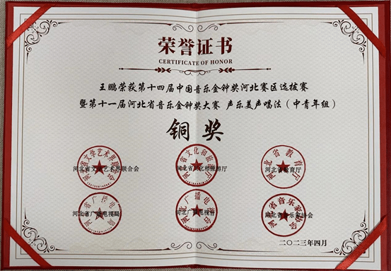 我校青年教师李硕,王鹏在第十一届河北省音乐金钟奖比赛中斩获佳绩