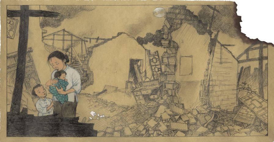 红色经典:心形雨花石——战争中爱的传递与守护_南京_日本_绘本故事