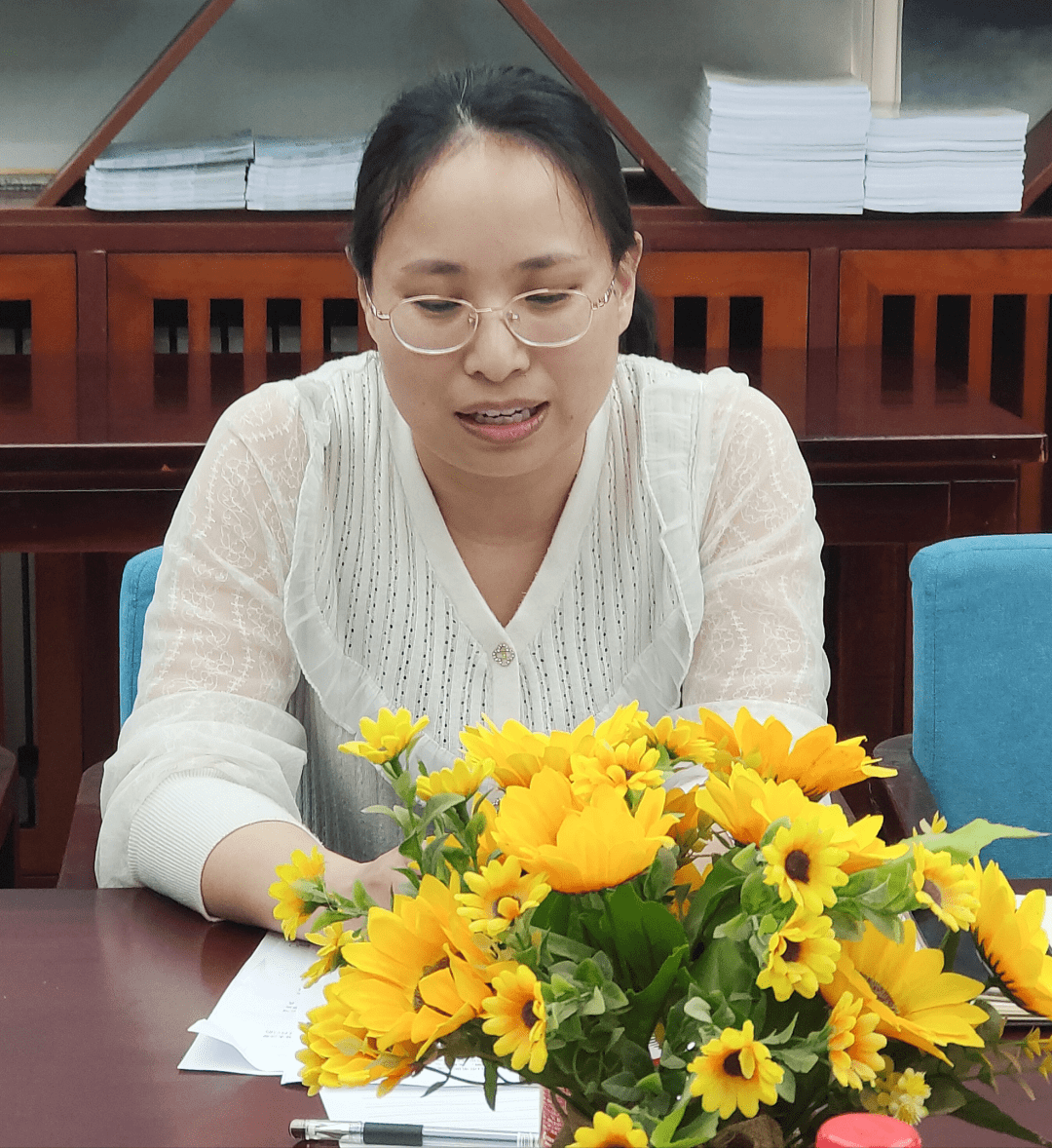 市六中班主任老师朱玉以《功在平常,经历就是成长》为题从敬畏赛场