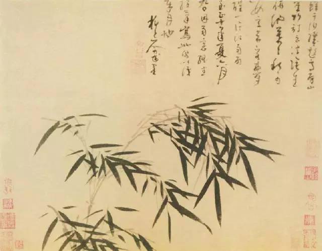 吴镇.启功"五家竹风飘然而至_齐白石_竹石梅_扬州