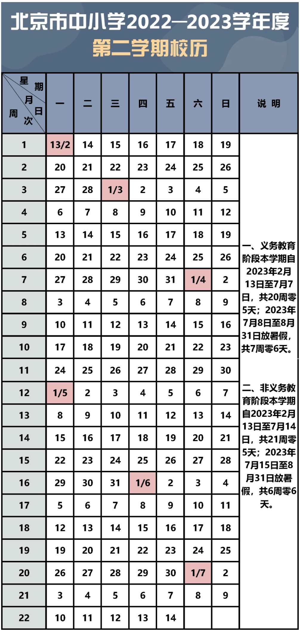 2023年全國各地暑假放假時間