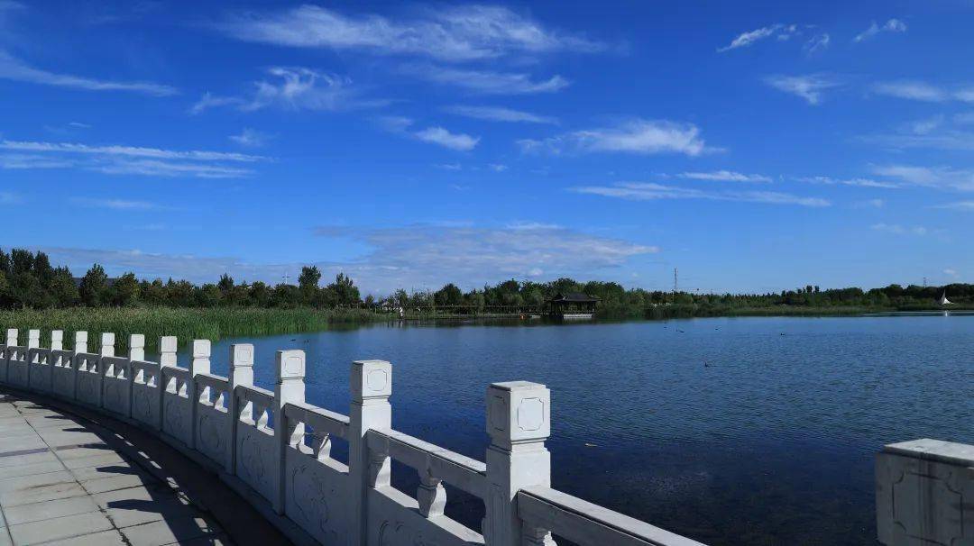 太行泉城 美丽邢台|新河县南湖公园:湖光十里 胜景一方_平台_敞阔