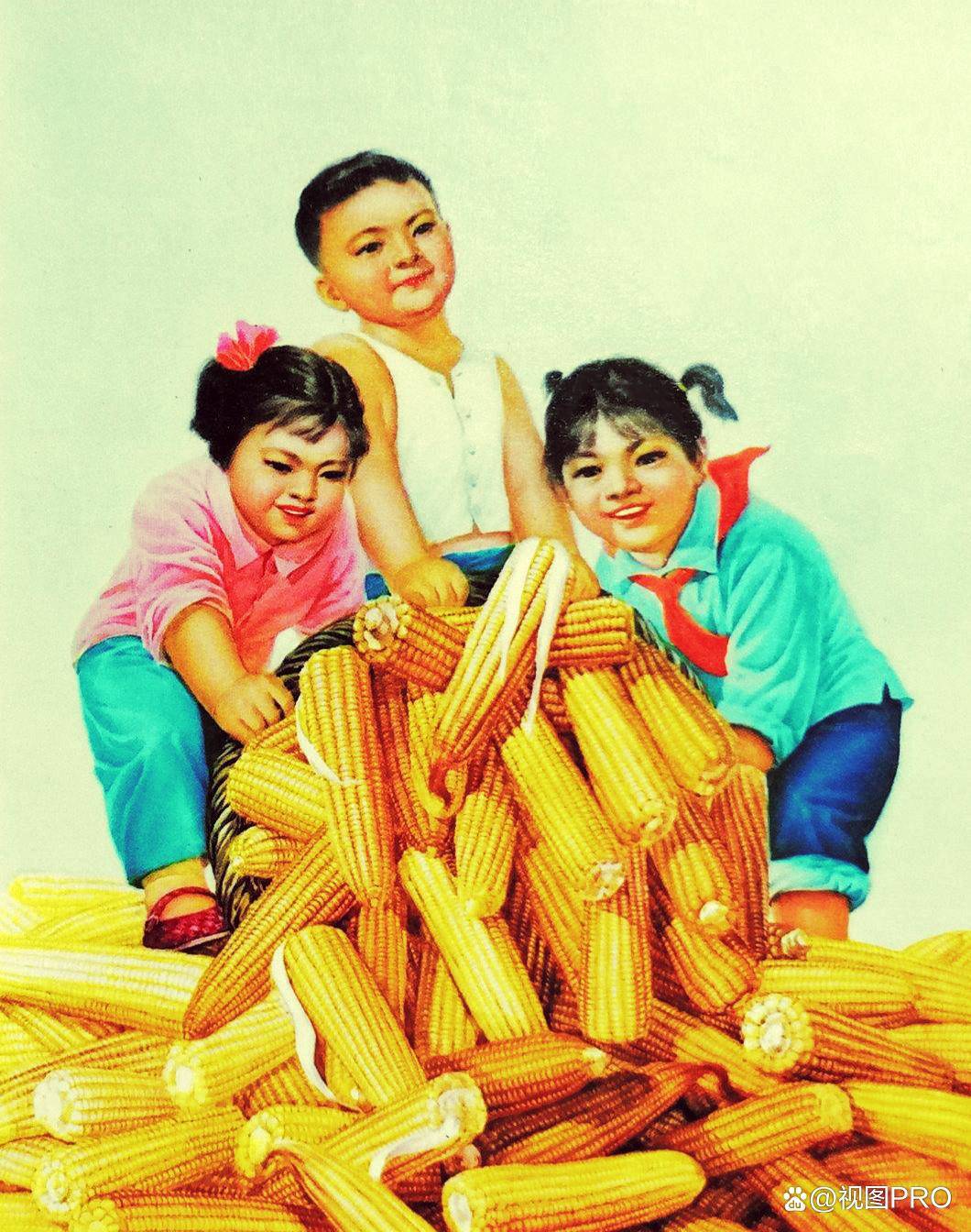 70年代怀旧年画|白洋淀上练兵忙,女拖拉机手,革命样板戏好_人民_一角