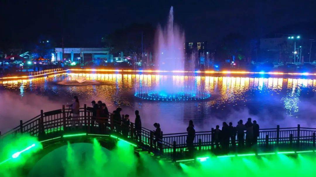 平阳西岙"小西湖"的夜景美到窒息!_灯光_音乐_麻步
