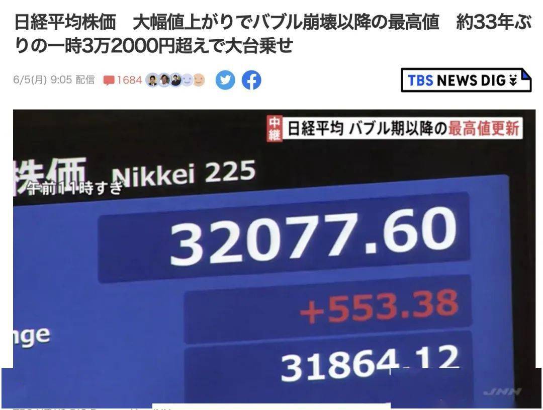 日股暴涨！突破32000日元关口创30年新高！预计还会上涨10%！_搜狐网