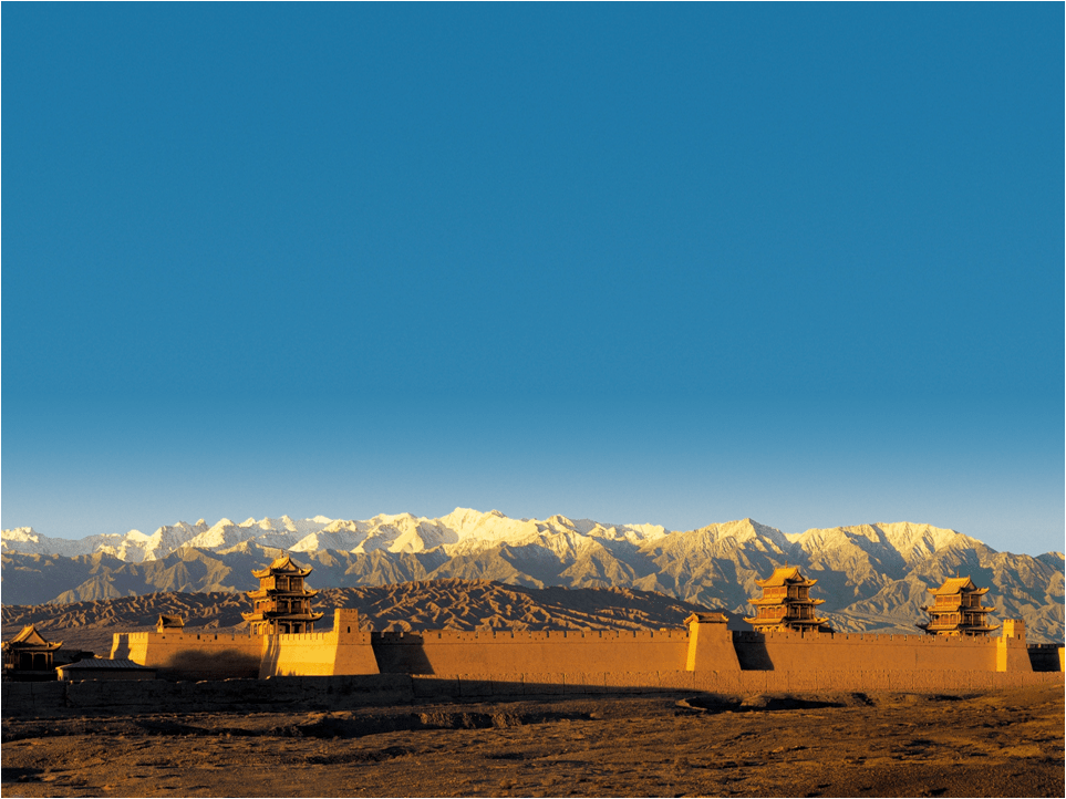 嘉峪关关城是一幅美丽画卷