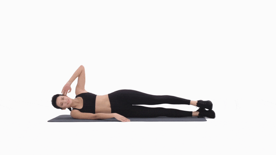 侧卧侧卷腹04坐撑卷腹03摸膝卷腹02斜角卷腹01赶走小肚子~快和薇薇一