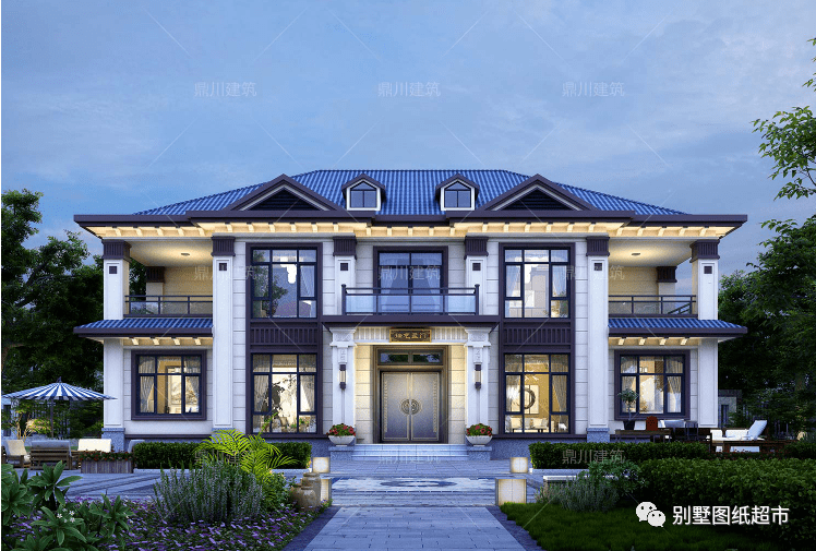 5套新中式双拼别墅,大气庄重,品味高雅,适合家中兄弟二人建造_农村