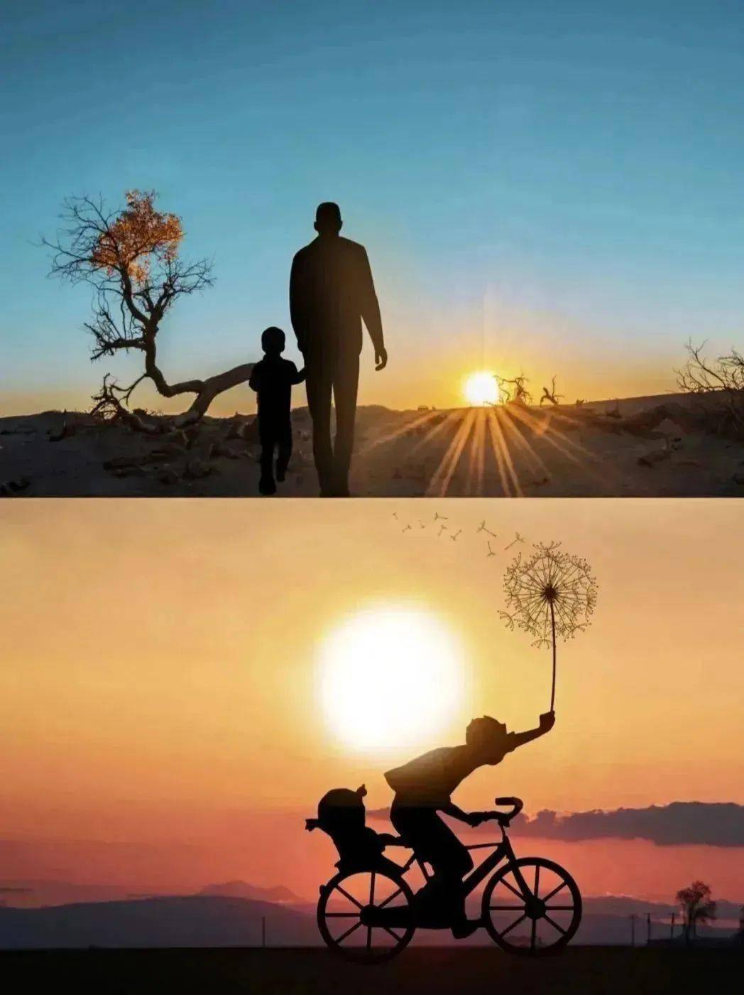 大手牵小手,在牙牙学语之时,看星星,看月亮,看人群;他把我们举过头顶