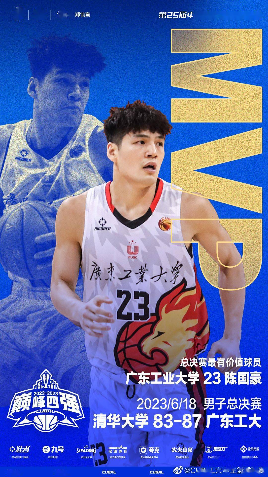 广工首夺中国大学生篮球联赛全国总冠军 陈国豪当选总决赛mvp_比赛_赛