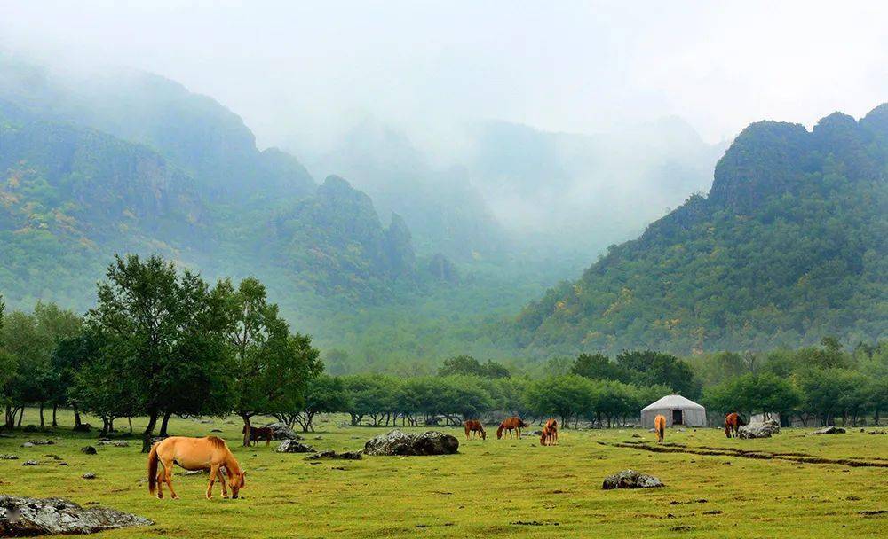 兴安盟科右前旗德伯斯镇黑羊山风景如画,让人陶醉其中,流连忘返.