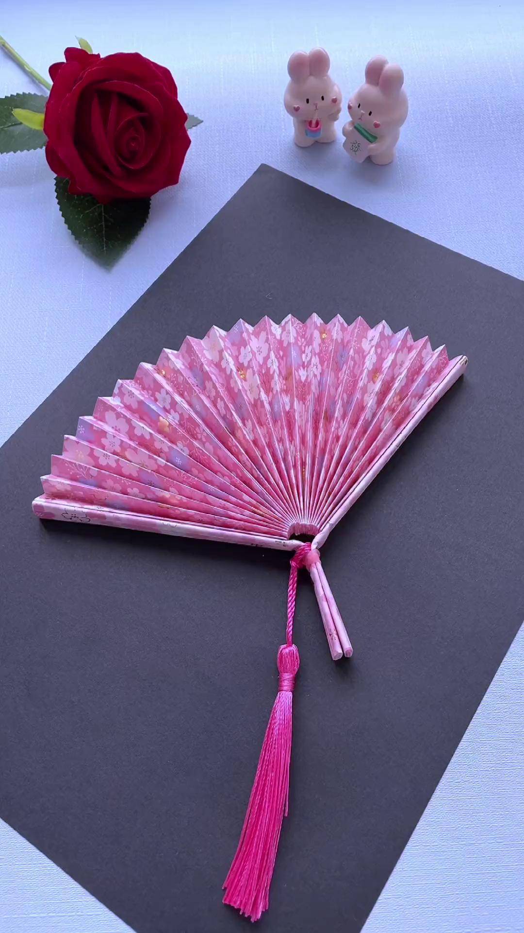 夏天到了,做一把属于自己的折扇吧扇子 手工diy 古风扇子 折纸