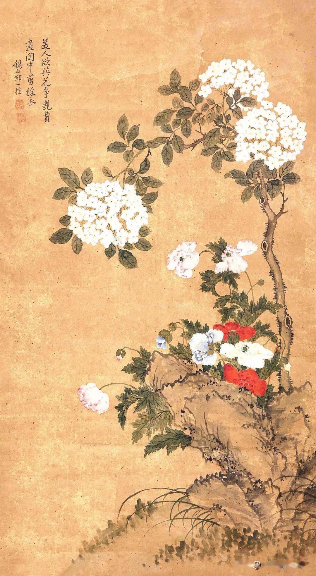 清代邹氏最著名的画家之一:邹一桂工笔花鸟画作品欣赏