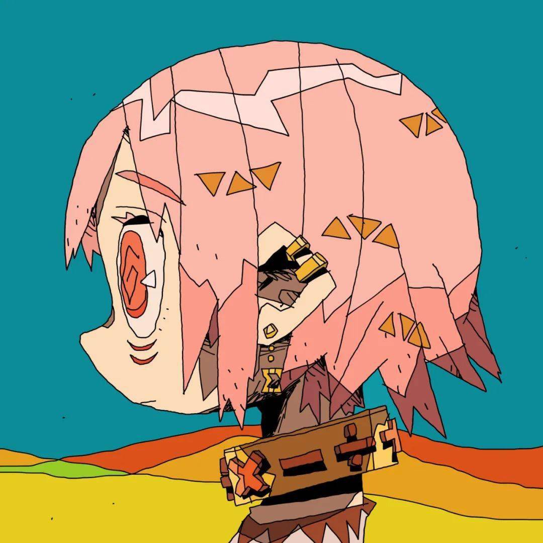 m属性大爆发!她一拳揍过来我还是爱惨_@ohuton_线条_女孩